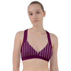 Nice Stripes - Boysenberry Purple Sweetheart Sports Bra by FashionBoulevard