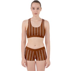 Nice Stripes - Burnt Orange Work It Out Gym Set by FashionBoulevard