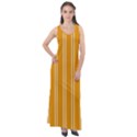 Nice Stripes - Honey Orange Sleeveless Velour Maxi Dress View1