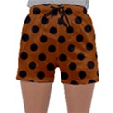 Polka Dots - Black On Burnt Orange Sleepwear Shorts View1