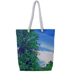 Drawing Of A Summer Day Full Print Rope Handle Tote (small) by Fractalsandkaleidoscopes