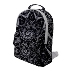 Black And White Pattern Flap Pocket Backpack (large) by Sobalvarro