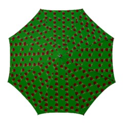 Rose In Green Golf Umbrellas by snowwhitegirl