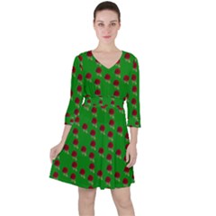 Rose In Green Ruffle Dress by snowwhitegirl