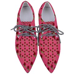 Rose In Mexican Pink Women s Pointed Oxford Shoes by snowwhitegirl