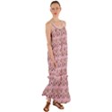 Robin Art Pink Pattern Cami Maxi Ruffle Chiffon Dress View1