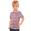 Robin Art Pink Pattern Kids  Polo Tee View1