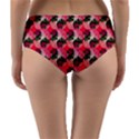 Doily Rose Pattern Watermelon Pink Reversible Mid-Waist Bikini Bottoms View2