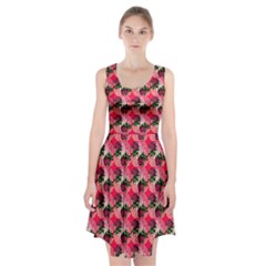 Doily Rose Pattern Watermelon Pink Racerback Midi Dress by snowwhitegirl