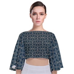 Pattern1 Tie Back Butterfly Sleeve Chiffon Top by Sobalvarro