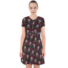 Dark Floral Butterfly Burgundy Adorable In Chiffon Dress by snowwhitegirl