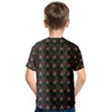 Dark Floral Butterfly Teal Bats Lip Green Small Kids  Cotton Tee View2