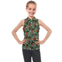 Fiola Pattern Green Kids  Sleeveless Polo Tee View1