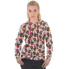 Fiola Pattern Pink Women s Overhead Hoodie by snowwhitegirl