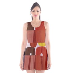 Sophie Taeuber Arp, Composition À Motifs D arceaux Ou Composition Horizontale Verticale Scoop Neck Skater Dress by Sobalvarro