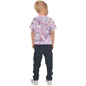 Beautiful Cute Animals Pattern Pink Kids  Sports Tee View2