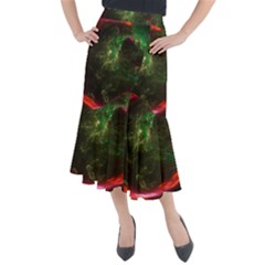 Space Cosmos Galaxy Universe Sky Midi Mermaid Skirt by Wegoenart