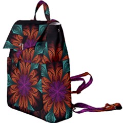 Fractal Flower Fantasy Floral Buckle Everyday Backpack by Wegoenart