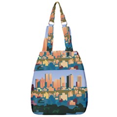 City Buildings Urban Dawn Center Zip Backpack by Wegoenart