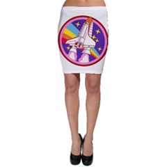 Pink Rainbow Rocket Bodycon Skirt by Wegoenart