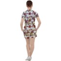 Multicolored Floral Collage Print Women s Tee and Shorts Set View2