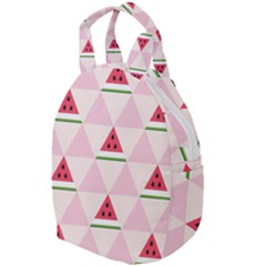 Seamless Pattern Watermelon Slices Geometric Style Travel Backpacks by Nexatart