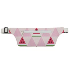 Seamless Pattern Watermelon Slices Geometric Style Active Waist Bag by Nexatart