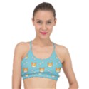 Cute Corgi Dog Face Pattern Basic Training Sports Bra View1