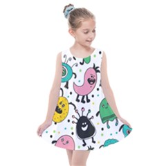 Funny Monster Pattern Kids  Summer Dress by Nexatart