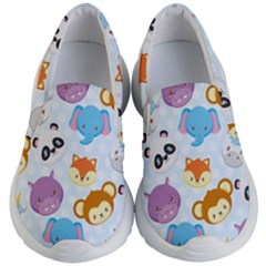 Animal Faces Collection Kids Lightweight Slip Ons by Nexatart