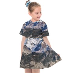 El Chalten Landcape Andes Patagonian Mountains, Agentina Kids  Sailor Dress by dflcprintsclothing