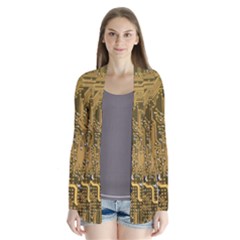 Pcb Printed Circuit Board Drape Collar Cardigan by Vaneshart