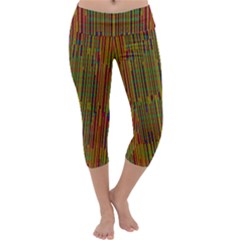 Colors From The Sea Decorative Capri Yoga Leggings by pepitasart