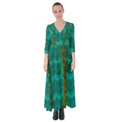 Shimmering Colors From The Sea Decorative Button Up Maxi Dress by pepitasart