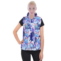 Flowers Women s Button Up Vest by Sparkle