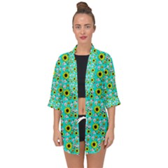 Hawaii Ghost Aqua Open Front Chiffon Kimono by snowwhitegirl