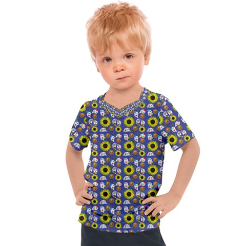 Hawaii Ghost Blue Kids  Sports Tee by snowwhitegirl