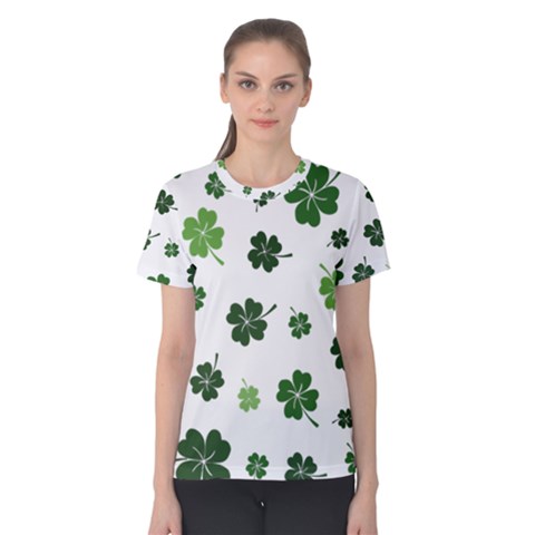 St Patricks Day Pattern Women s Cotton Tee by Valentinaart