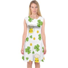 St Patricks Day Capsleeve Midi Dress by Valentinaart