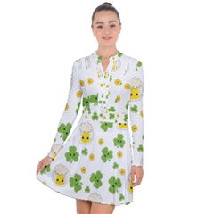 St Patricks Day Long Sleeve Panel Dress by Valentinaart