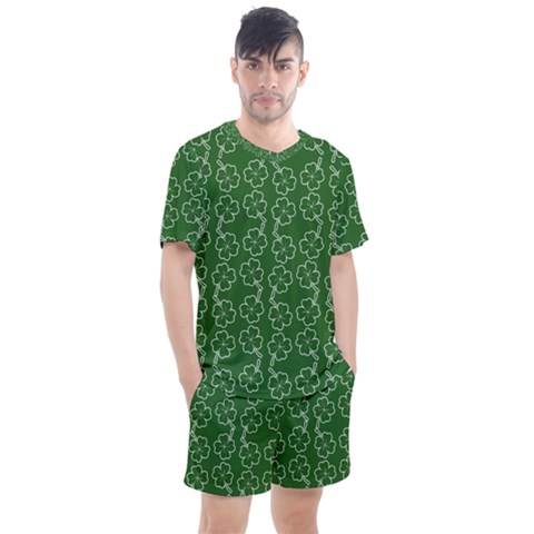 St Patricks Day Men s Mesh Tee And Shorts Set by Valentinaart