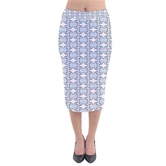 Digital Stars Velvet Midi Pencil Skirt by Sparkle