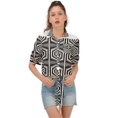 Mandala Pattern Tie Front Shirt  by Sparkle