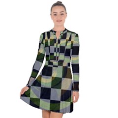 Circle Checks Long Sleeve Panel Dress by Sparkle