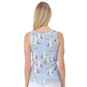 Cute Seagulls Seamless Pattern Light Blue Background Women s Basketball Tank Top View2