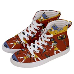 Ancient Egyptian Religion Seamless Pattern Men s Hi-top Skate Sneakers by Wegoenart