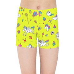 Pattern Unicorns Mermaids Horses Girlish Things Kids  Sports Shorts by Wegoenart