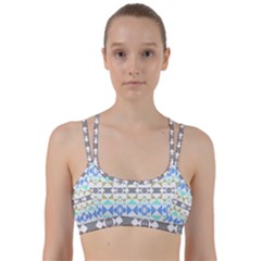 Multicolored Geometric Pattern Line Them Up Sports Bra by dflcprintsclothing