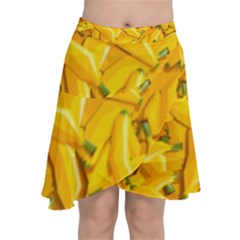 Geometric Bananas Chiffon Wrap Front Skirt by Sparkle