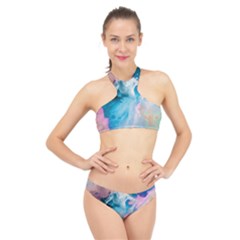 Colorful Beach High Neck Bikini Set by Sparkle